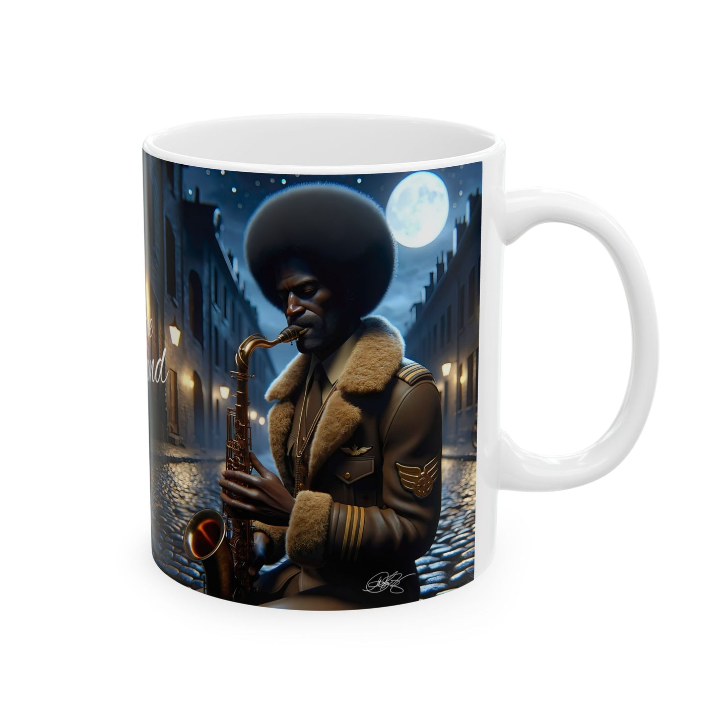 Saxophone Rocks Glass, 10oz - Jazz Musician Night Scene Vintage European Style Soulful Vibes | For the Love of Sound Design - Soulful Collection