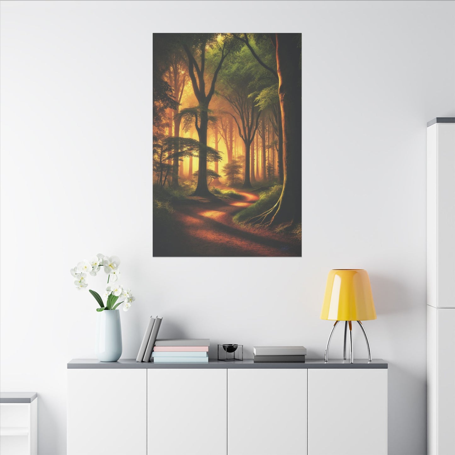 Serene Forest Canvas Art - Multi-Size Stretched Wall Décor Whispers of the Woods