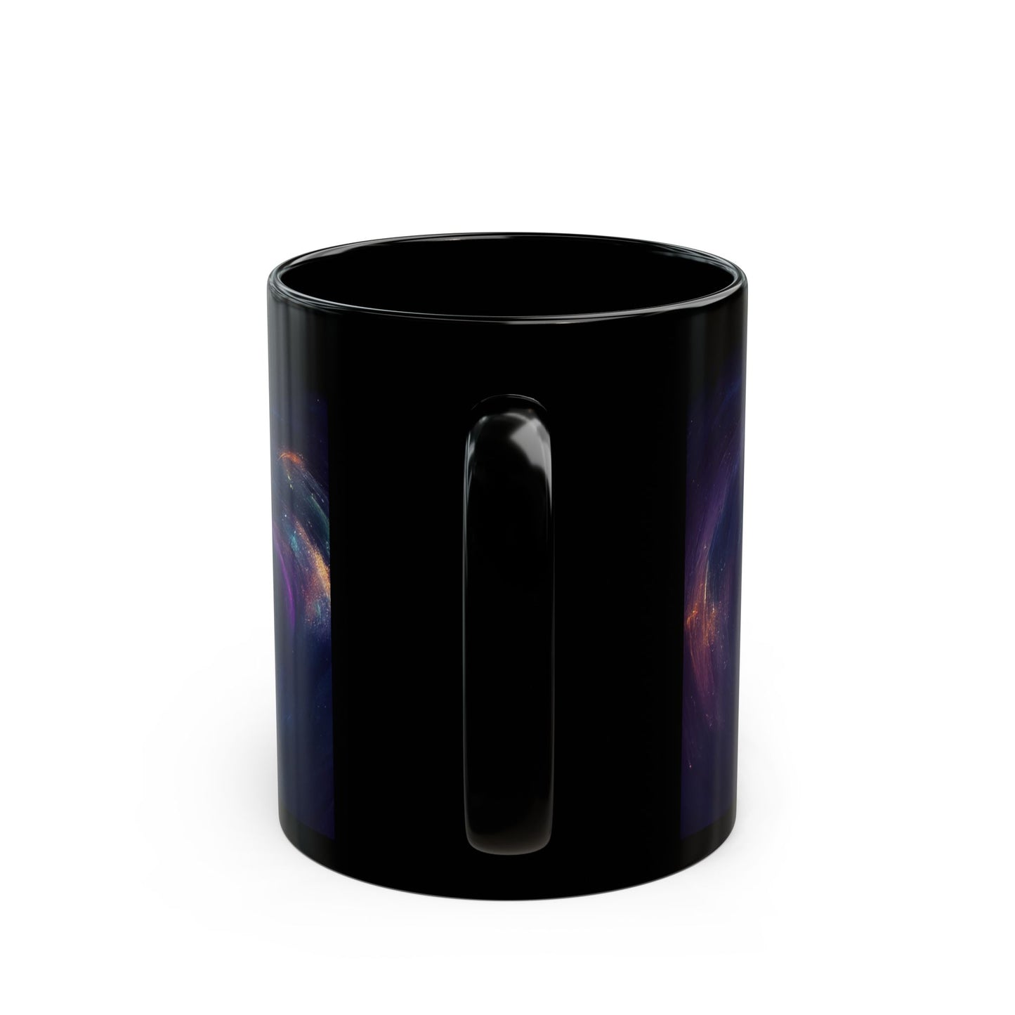 Majestic Lion Galaxy Mug - 11oz & 15oz - Perfect for Animal Lovers & Cosmic Dreamers | Cosmic Sovereignty: The Galactic Lion King | Black