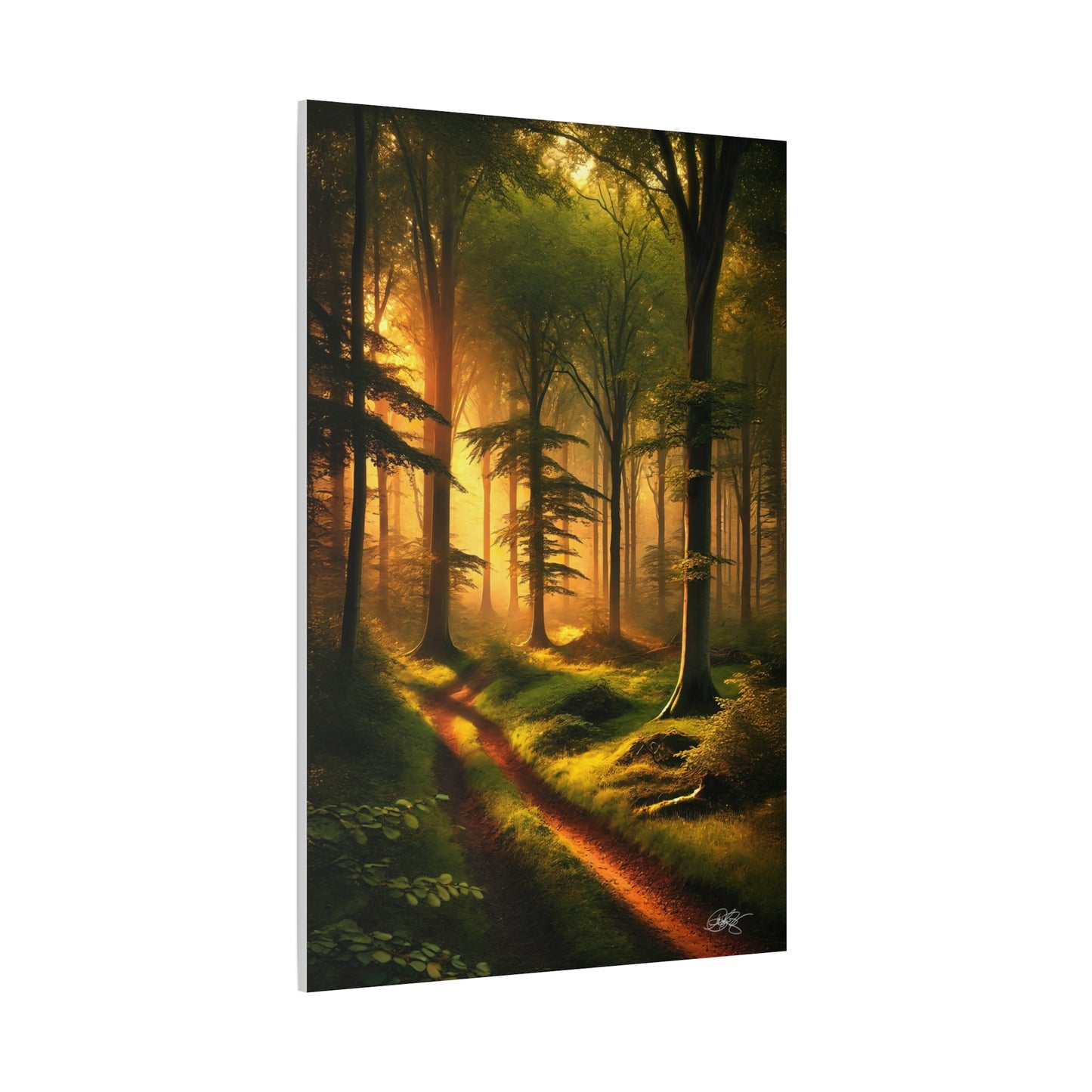 Serene Forest Matte Canvas Wall Art | Pathway to Serenity