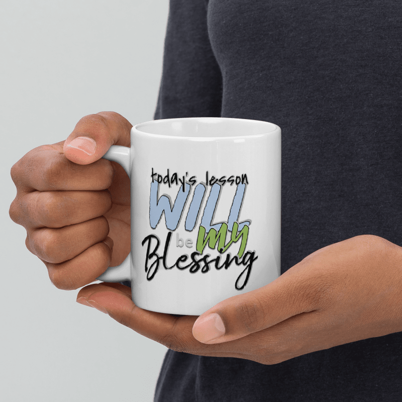 Inspirational Ceramic Mug - "Today’s Blessing" - Perfect for Daily Motivation