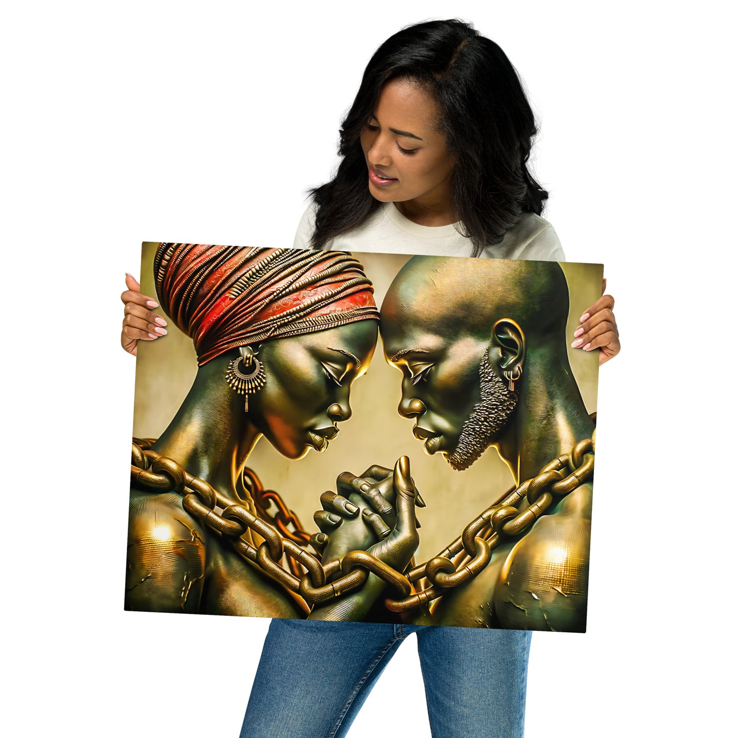 Golden Chains of Harmony Metal Prints