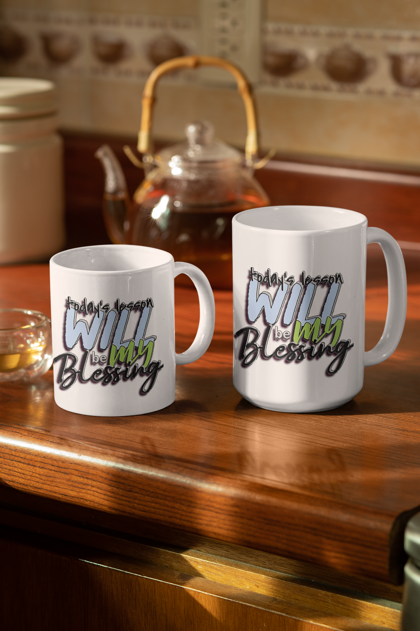 Inspirational Ceramic Mug - "Today’s Blessing" - Perfect for Daily Motivation