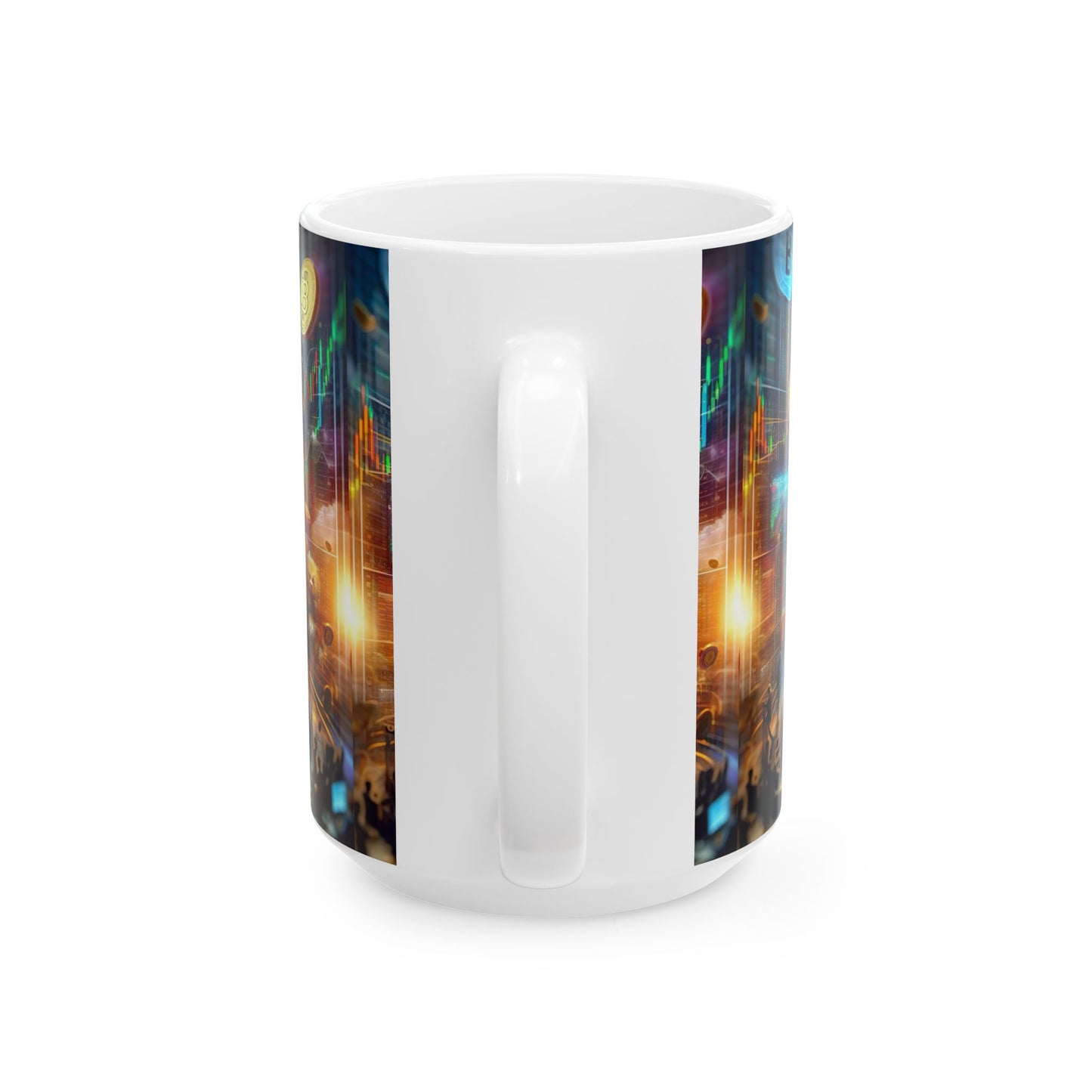 Coffee Mug - Cryptocurrency Universe: A Vision of Digital Economy | Cosmic Cryptocurrency Ceramic Mug - 11oz & 15oz