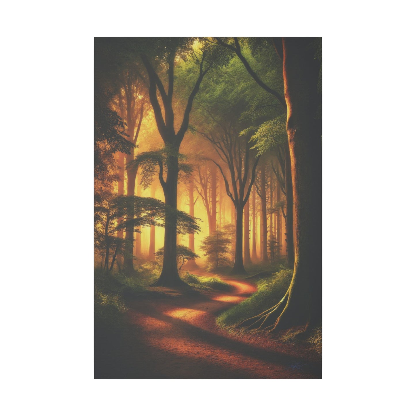 Serene Forest Canvas Art - Multi-Size Stretched Wall Décor Whispers of the Woods