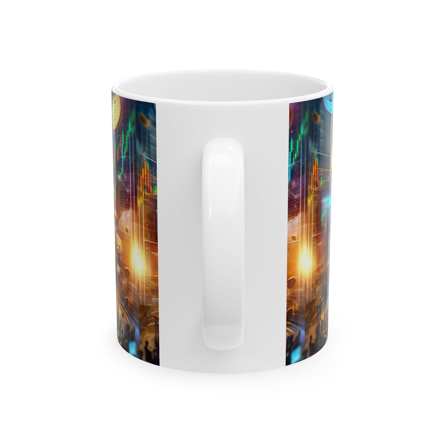 Coffee Mug - Cryptocurrency Universe: A Vision of Digital Economy | Cosmic Cryptocurrency Ceramic Mug - 11oz & 15oz