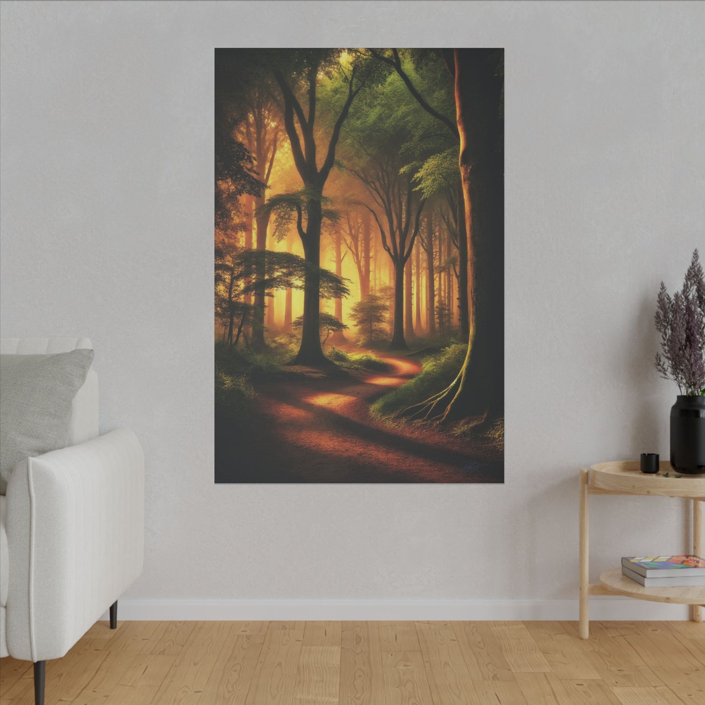 Serene Forest Canvas Art - Multi-Size Stretched Wall Décor Whispers of the Woods
