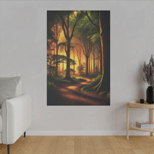 Serene Forest Canvas Art - Multi-Size Stretched Wall Décor Whispers of the Woods