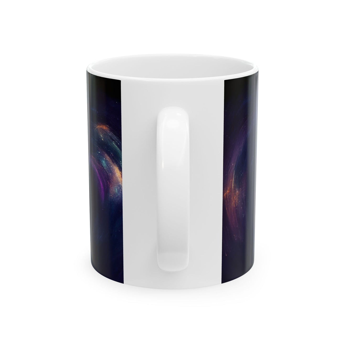 Majestic Lion Galaxy Mug - 11oz & 15oz Ceramic Coffee Cup for Animal Lovers | Cosmic Sovereignty: The Galactic Lion King