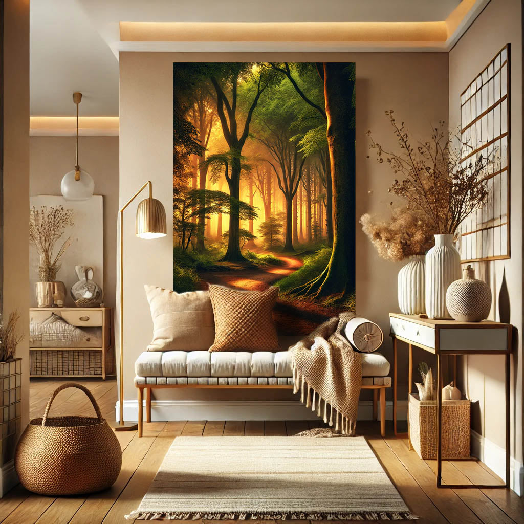 Serene Forest Canvas Art - Multi-Size Stretched Wall Décor Whispers of the Woods