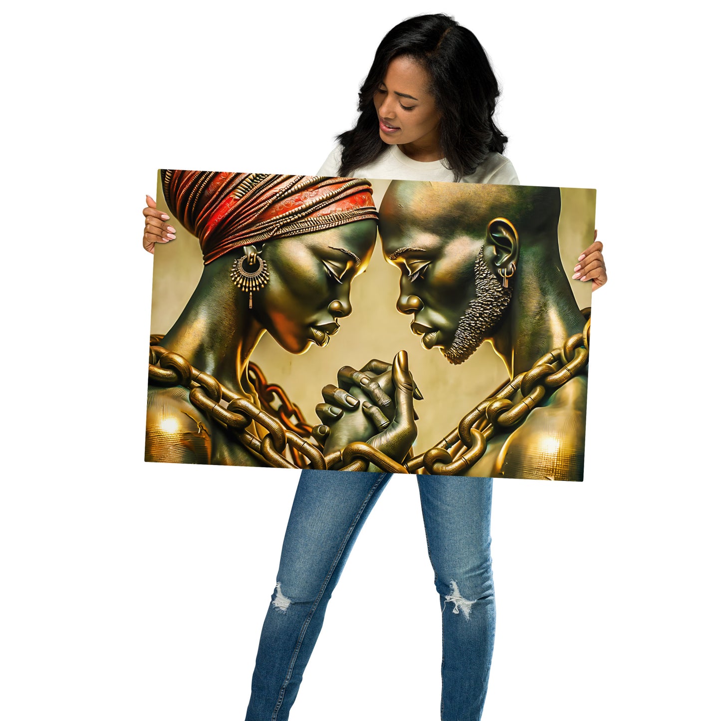 Golden Chains of Harmony Metal Prints