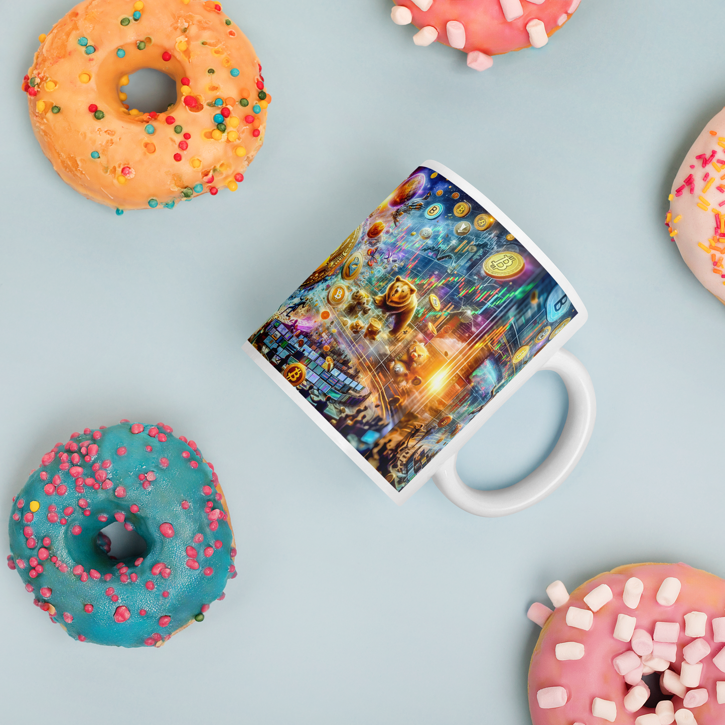 Coffee Mug - Cryptocurrency Universe: A Vision of Digital Economy | Cosmic Cryptocurrency Ceramic Mug - 11oz & 15oz