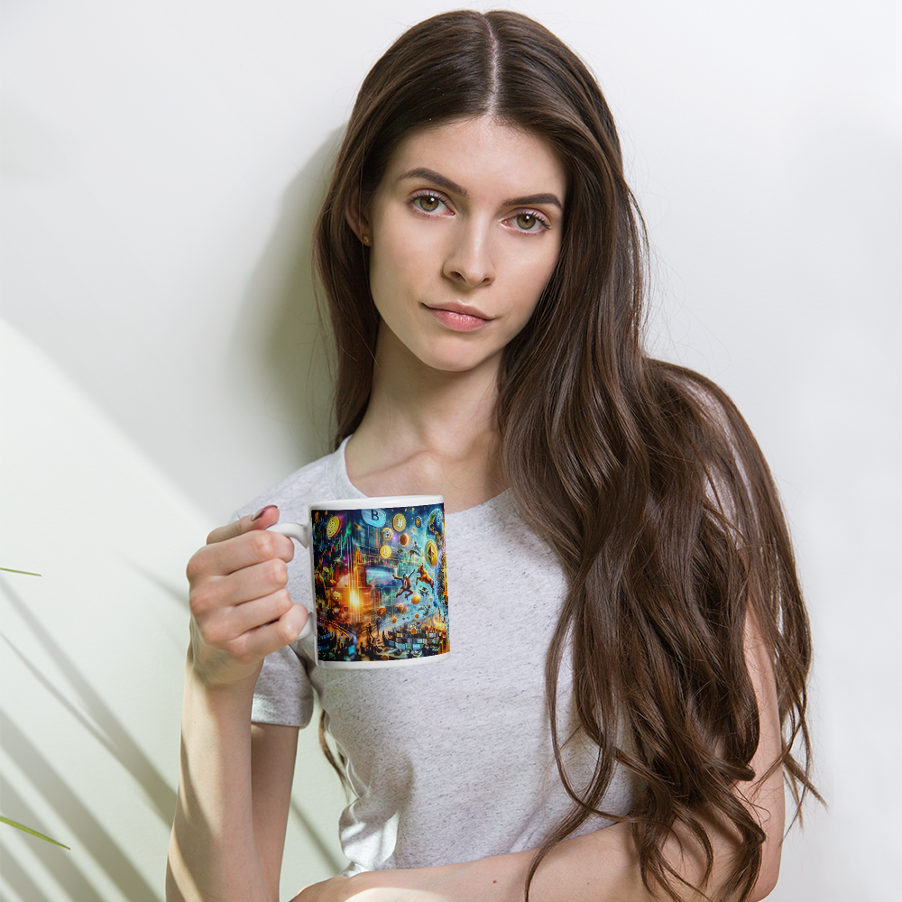 Coffee Mug - Cryptocurrency Universe: A Vision of Digital Economy | Cosmic Cryptocurrency Ceramic Mug - 11oz & 15oz