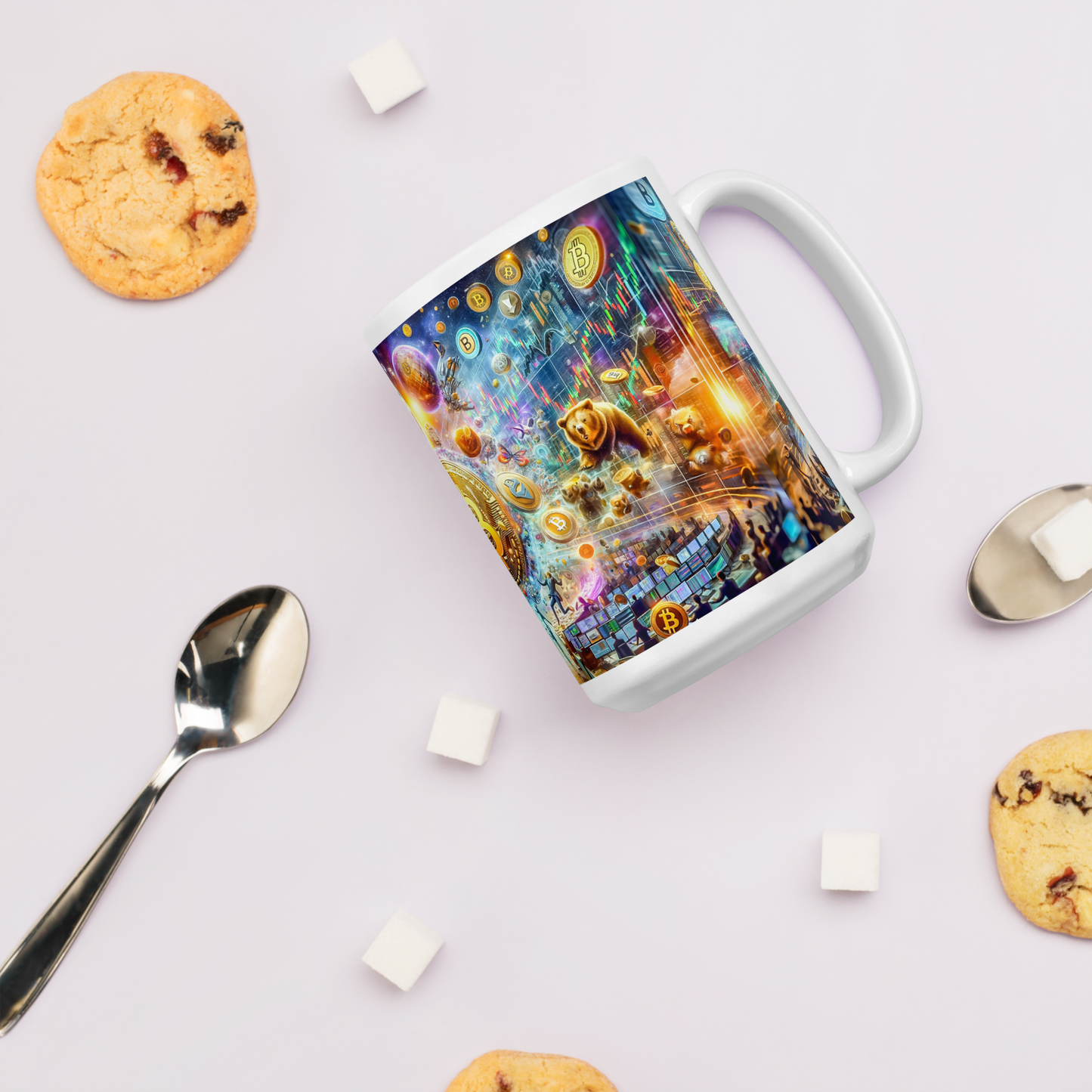 Coffee Mug - Cryptocurrency Universe: A Vision of Digital Economy | Cosmic Cryptocurrency Ceramic Mug - 11oz & 15oz